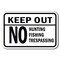 Signmission 18 in Height, 0.12 in Width, Aluminum, A-1218 No Hunting - KeepOut, A-1218 No Hunting - KeepOut A-1218 No Hunting - KeepOut - alternate 1